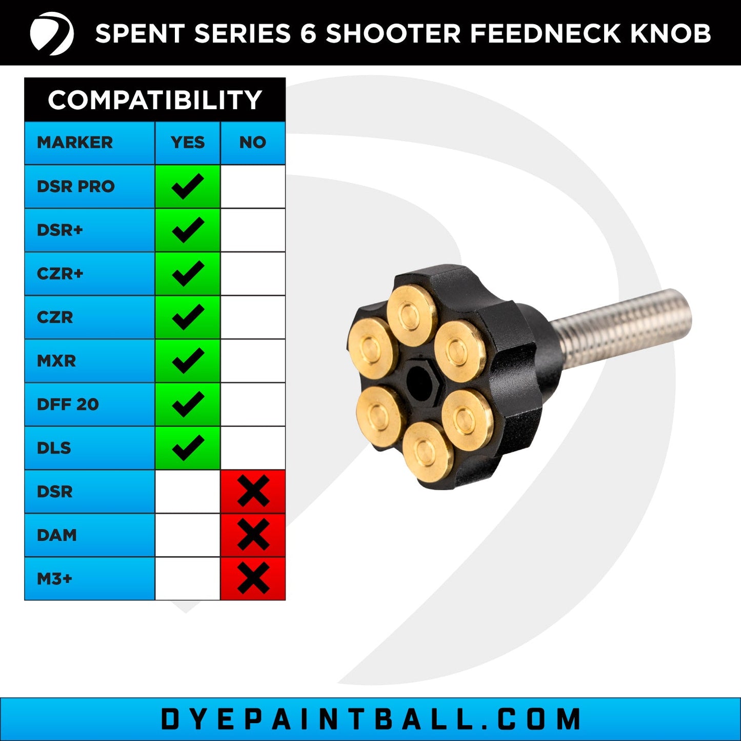 Feedneck Knob Spent Series 6sh
