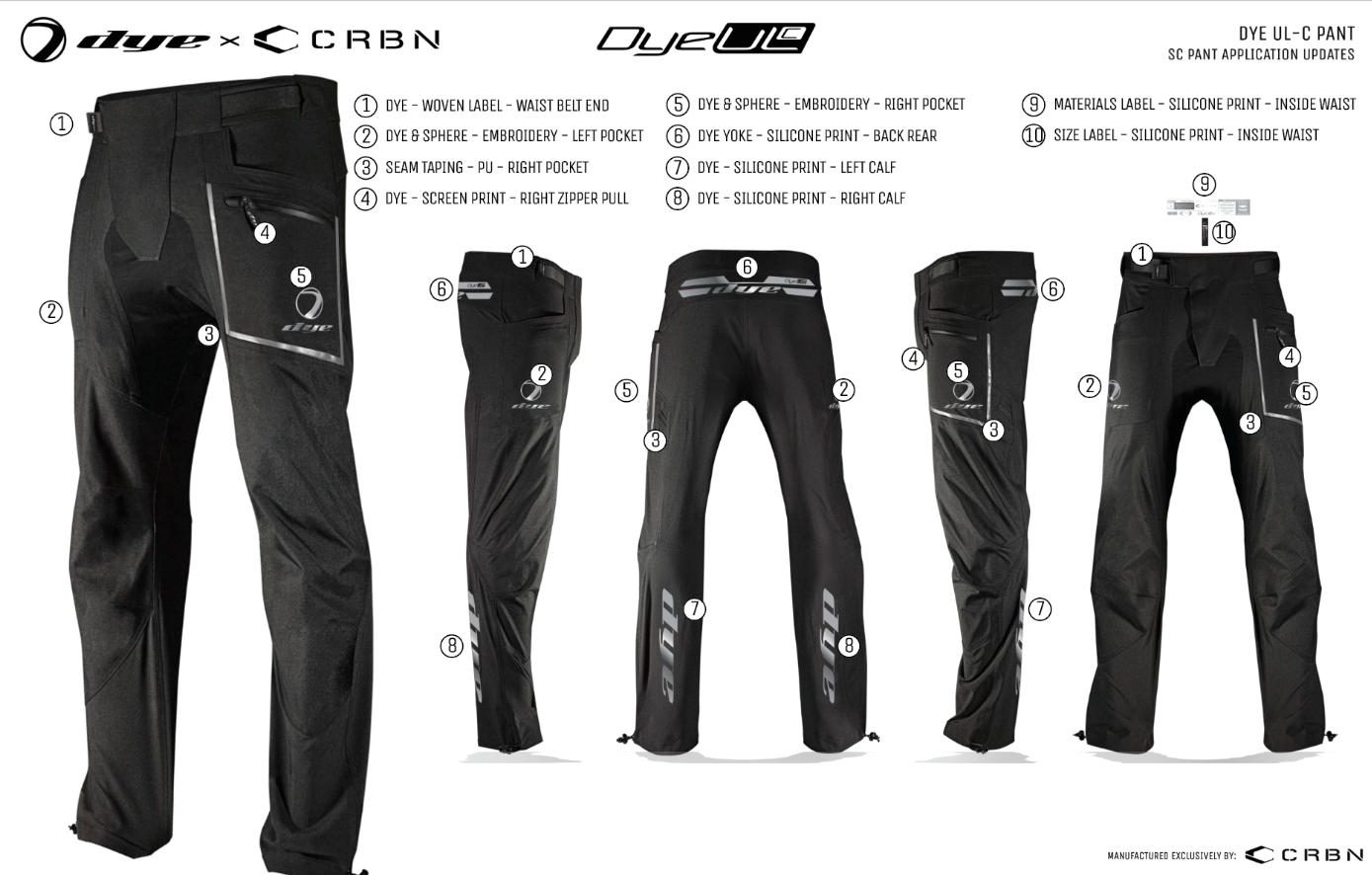 PANTS UL-C BLACK - SUMMER SALE!! SAVE $40!