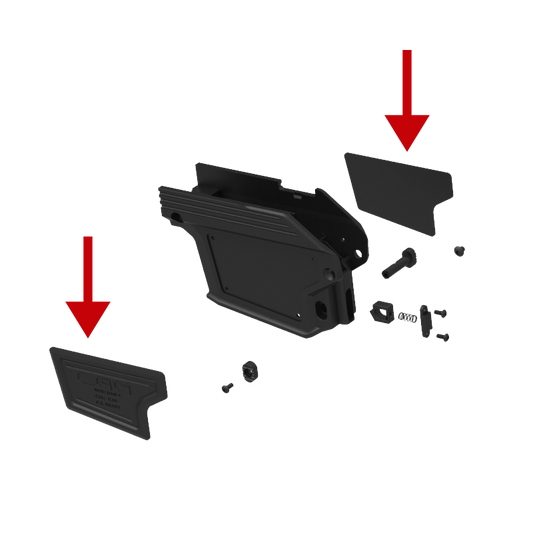 DAM Receiver Well Logo Plate - Dark Earth (Pair, Left & Right)